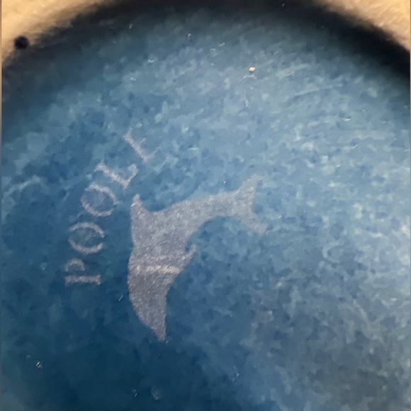 Poole pottery mcm mid century modern vintage blue polka dot vase 8” - Picture 7 of 9